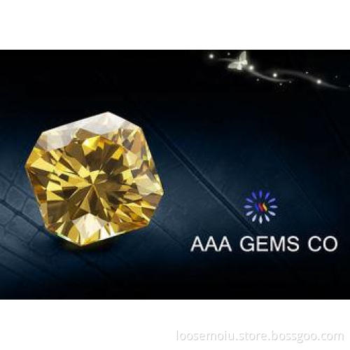 7mm Special Fancy Moissanite In Light Yellow For Nacklace ,